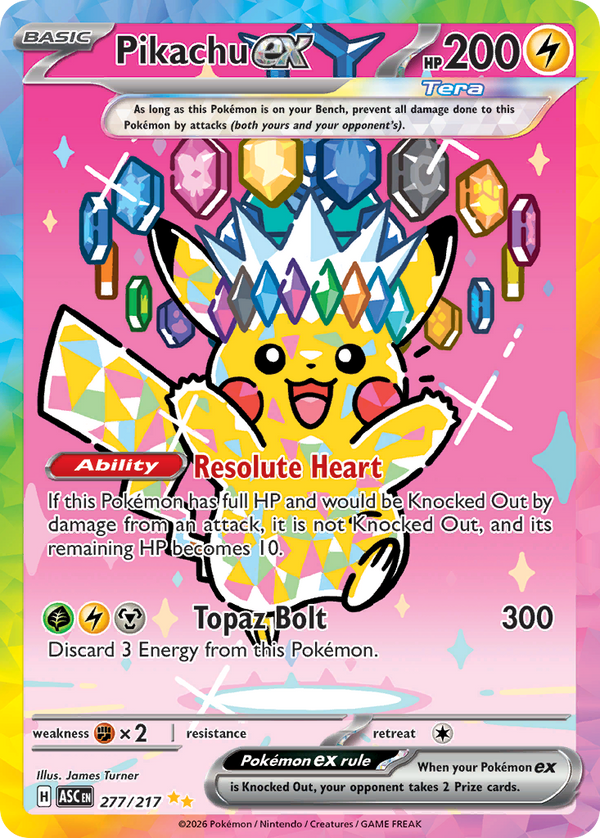 Pikachu ex 277/217 Special Illustration Rare