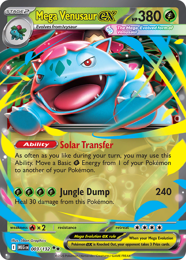 Mega Venusaur ex 3/132 Double Rare