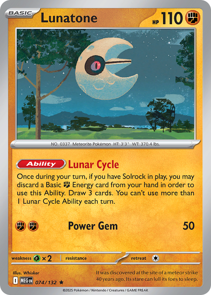 Lunatone 74/132 Rare Holo