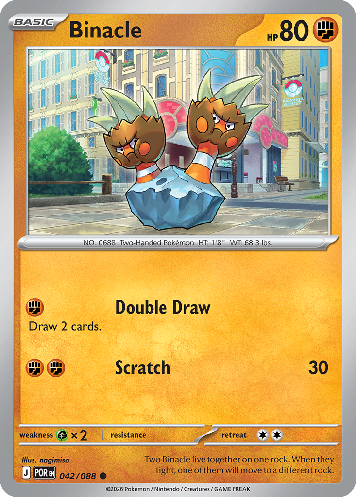 Binacle Binacle 42/88 - Common | Mega Perfect Order (Pokemon TCG ...